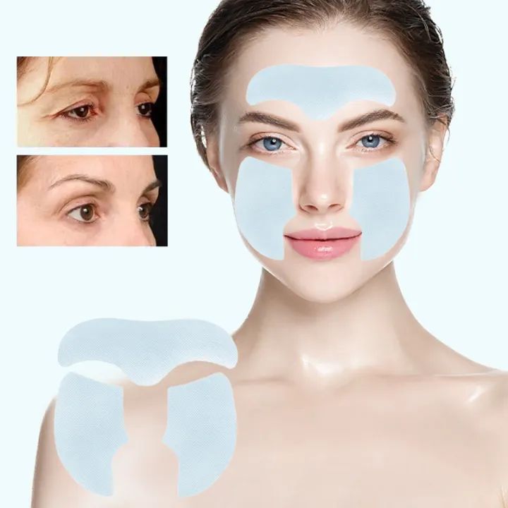 Collagen Dissolving Mask Film For Korean Glass Skin Paper Soluble Facial Mask Face Skin Cheek Sticker Forehead Patch Smile Lines Patches Anti-Aging Wrinkles Remover